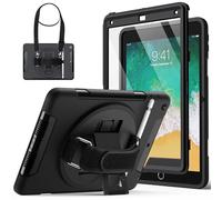 JETech Rugged Case for iPad 6th/5th Gen 9.7" (2018/2017), Black