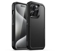 JETech Rugged Case for iPhone 15 Pro Max, Black