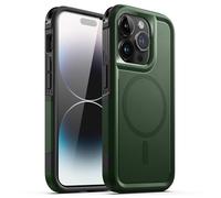 JETech Rugged Magnetic Case for iPhone 14 Pro, Midnight Green