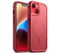 JETech Rugged Magnetic Case for iPhone 14, Red