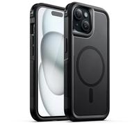 JETech Rugged Magnetic Case for iPhone 15, Black