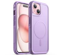JETech Rugged Magnetic Case for iPhone 15, Light Purple