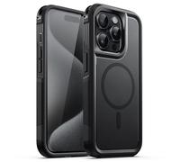 JETech Rugged Magnetic Case for iPhone 15 Pro Max, Black
