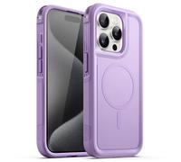 JETech Rugged Magnetic Case for iPhone 15 Pro Max, Light Purple