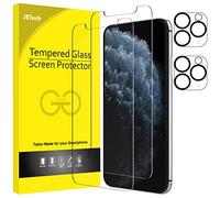 JETech Screen Protector for iPhone 11 Pro 5.8-Inch with Camera Lens Protector, Tempered Glass Film, 2-Pack Each