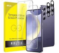 JETech Screen Protector for Samsung Galaxy S24+ / S24 Plus 6.7-Inch with Camera Lens Protector, Tempered Glass Film, Fingerprint ID Compatible, HD Clear, 2-Pack Each