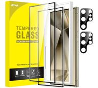 JETech Screen Protector for Samsung Galaxy S24 Ultra 5G 6.8-Inch with Camera Lens Protector, Tempered Glass Film, Easy Installation Tool, Fingerprint ID Compatible, HD Clear, 2-Pack Each