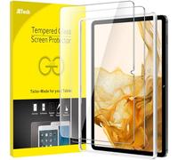 JETech Screen Protector for Samsung Galaxy Tab S8 2022 / Tab S7 2020 11-Inch (SM-X700/X706/T870/T875/T878) with Easy Installation Frame, Tempered Glass Film, HD Clear, 2-Pack