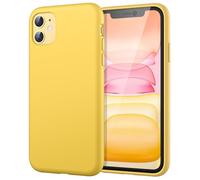 JETech Silicone Case for iPhone 11, Yellow | Silky Soft Touch, Shockproof Protection, Scratch Resistant, Microfiber Lining