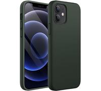 JETech Silicone Case for iPhone 12/12 Pro, Cyprus Green | Silky Soft Touch, Shockproof Protection, Scratch Resistant, Microfiber Lining