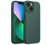 JETech Silicone Case for iPhone 13, Midnight Green | Silky Soft Touch, Shockproof Protection, Scratch Resistant, Microfiber Lining