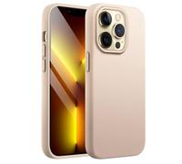 JETech Silicone Case for iPhone 13 Pro, Beige | Silky Soft Touch, Shockproof Protection, Scratch Resistant, Microfiber Lining
