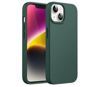 JETech Silicone Case for iPhone 14, Midnight Green | Silky Soft Touch, Shockproof Protection, Scratch Resistant, Microfiber Lining