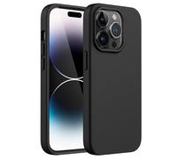 JETech Silicone Case for iPhone 14 Pro 6.1-Inch, Silky-Soft Touch Full-Body Protective Phone Case, Shockproof Cover with Microfiber Lining (Black)
