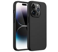 JETech Silicone Case for iPhone 14 Pro Max, Black | Silky Soft Touch, Shockproof Protection, Scratch Resistant, Microfiber Lining