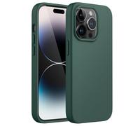 JETech Silicone Case for iPhone 14 Pro Max, Midnight Green | Silky Soft Touch, Shockproof Protection, Scratch Resistant, Microfiber Lining