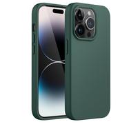 JETech Silicone Case for iPhone 14 Pro, Midnight Green | Silky Soft Touch, Shockproof Protection, Scratch Resistant, Microfiber Lining