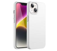 JETech Silicone Case for iPhone 14, White | Silky Soft Touch, Shockproof Protection, Scratch Resistant, Microfiber Lining