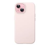 JETech Silicone Case for iPhone 15, Light Pink | Silky Soft Touch, Shockproof Protection, Scratch Resistant, Microfiber Lining
