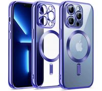 JETech Soft Clear Case for iPhone 13 Pro 6.1-Inch, Camera Lens Full Protection, Compatible with MagSafe Wireless Charging, Shockproof Electroplated TPU Phone Cover (Royal Blue)