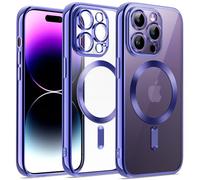 JETech Soft Clear Case for iPhone 14 Pro 6.1-Inch, Camera Lens Full Protection, Compatible with MagSafe Wireless Charging, Shockproof Electroplated TPU Phone Cover (Royal Blue)