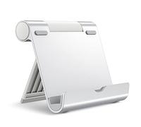 JETech Tablet Stand, Adjustable Portable Desktop Holder, Foldable Dock for iPad/iPad Pro/Air/Mini, Galaxy Tab A8/A7 Lite/A7/S8/S7, Kindle, Tab/Phones(4-11"), Sliver