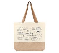 Jeteman Book Tote Bag, Book Lovers Gifts, Bookish Gifts for Women Readers Librarians Wife Sister Mom Friends Coworker, Reusable Read a Books Tote Bag for Shopping Birthday Christmas Thanksgiving