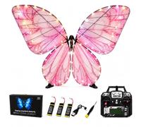 JETFLYZONE Basic RC Flying Butterfly Drone, Bionic Hand-Controlled Flying Device with LED Light, Realistic Flapping Wing Butterfly Glider, Light Up Indoor Outdoor Hovering Novelty Gift