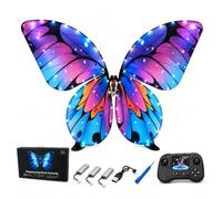 JETFLYZONE Basic RC Flying Butterfly Drone, Bionic Hand-Controlled Flying Device with LED Light, Realistic Flapping Wing Butterfly Glider, Light Up Indoor Outdoor Hovering Novelty Gift