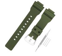 JETHENG Men's Resin Strap Compatible for Casio G-Shock 21mm×16mm GBA800 GBA-800 GBD800 GBD-800 (Army Green)