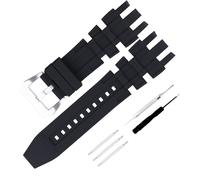 JETHENG Men's Rubber Strap Compatible for 31mm Invicta Subaqua Reserve 1395 1396 6177 6178 Ladies outdoor work waterproof silicone watch band wrist strap buckle, Black, 26mm, Classic
