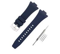 JETHENG Men's Rubber Strap Replacement for 12mm Tissot PRX Powermatic 80 40mm Ladies outdoor work waterproof silicone watch band wrist strap buckle, Blue