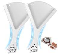 JETHMA 2 Pack Stainless Steel Jar Opener for Weak Hands & Seniors with Arthritis, V-Shape Under Cabinet & Handheld Lid Remover, Effortless Grip Can Opener for 1-12cm Bottles & Jars(White 2 Pack)