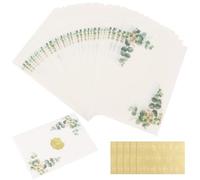 JETHMA 50 Pcs Premium Vellum Jackets for 5"x7" Invitations, Printed Translucent Wrap Sleeves with 60 Gold Wax Seal Stickers, 115GSM Pre-Scored Vellum Paper Envelopes for Wedding, Bridal Shower