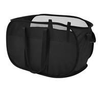 JETHMA 75L Large Foldable Laundry Basket, Breathable Mesh Clothes Hamper with Shoulder Straps, Heavy Duty Fabric Collapsible Washing Bin for Stairs, Dorm & Travel(Black)