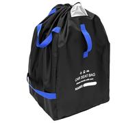 JETHMA Car Seat Travel Bag, Backpack Style, Waterproof 300D Oxford, for Airplane & Road Trips, Fits Most Car Seats (84.5×46×46cm), with ID Window - Foldable Travel Cover for Baby Seat(Blue Black,1)