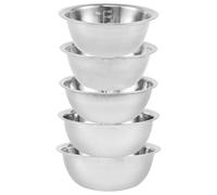 JETHMA Stainless Steel Mixing Bowls Set - 5-Piece,Large, Nesting Metal Bowl Set for Baking Cooking Kitchen Serving Food Storage,Medium and Small Metal Nesting Bowls