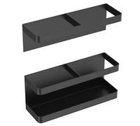 JETHMA Umbrella Stand, Carbon Steel, Black, No Punching Wall Mounted Umbrella Holder, Height Adjustable, Home Office Hotel
