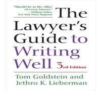 Jethro K. Lieberman Lawyer's Guide to Writing Well Paperback Book Jethro K. Lieberman Multicolor