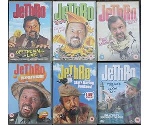 JETHRO STAND UP COMEDY COLLECTION LIVE 6 DVDS: off the wall FROM THE MADHOUSE live in cuckoo land ONLY FOR THE BARMY too late to grow up STARK RAVING BONKERS