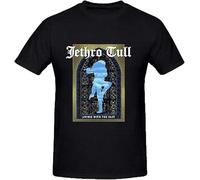 Jethro Tull Living with The Past T-Shirt Black Graphic Mens Tee Shirt(XX-Large)