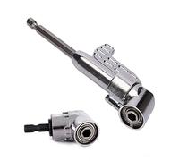 Jetisva 2pcs Right Angle Drill Adaptor - 90 & 105 Degree, 1/4" Angle Screwdriver Attachment, Magnetic Socket Holder High-Carbon Steel