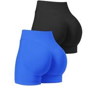 Jetjoy Womens Seamless Impact Gym Workout Shorts Hidden Scrunch Butt Lifting High Waisted 4.5" Cycling Yoga Booty Shorts