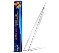 JETKONG 14 Inch Kitchen Tweezers Tongs Extra-Long Cooking Tweezers Stainless Steel Long Food Tweezer