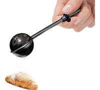 JETKONG Powdered Sugar Shaker Duster Flour Dispenser Shaker with 18/8 Stainless Steel Spring-operated Handle for Sugar Flour and Spices (Black)