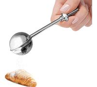 JETKONG Powdered Sugar Shaker Duster Flour Dispenser Shaker with 18/8 Stainless Steel Spring-operated Handle for Sugar Flour and Spices