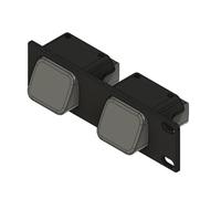 JetKVM 1U Bracket - 3D Printed Rack Mount for 1 or 2 Devices - Fits 19" Server Racks - Space Saving KVM or Mini PC Mount (Black, for 2X JetKVM Left Side)