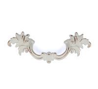 Jetland 6-Pack French Provincial Drawer Pulls - Ivory White, 3" Hole Centers, Vintage Shabby Chic Pulls for Dresser Nightstand Cabinet, PW1618W76