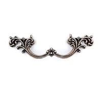 Jetland French Provincial Drawer Pulls - 6-Pack, Antique Brass, 3" Hole Centers, Vintage Shabby Chic Pulls for Dresser Nightstand Cabinet, PW1619ABR76