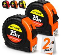JETMORE 2 Pack Tape Measure, Cinta Metrica with Belt Clip and Wrist Strap
